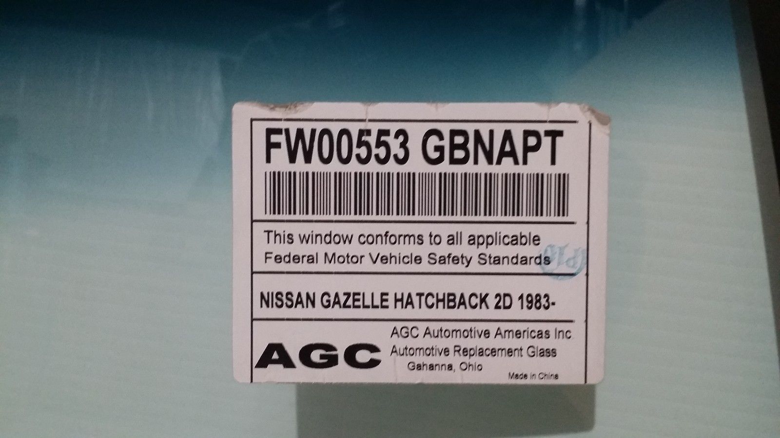 Windshield, fits 1984 - 1988 Nissan / Datsun 200SX 2 Door