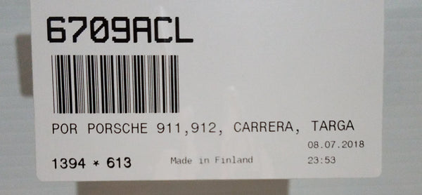 1965 - 1984 Porsche 911, 912 Windshield, SIGLA, Clear Glass, Made in Finland